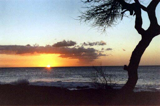 Sonnenuntergang am Campingplatz