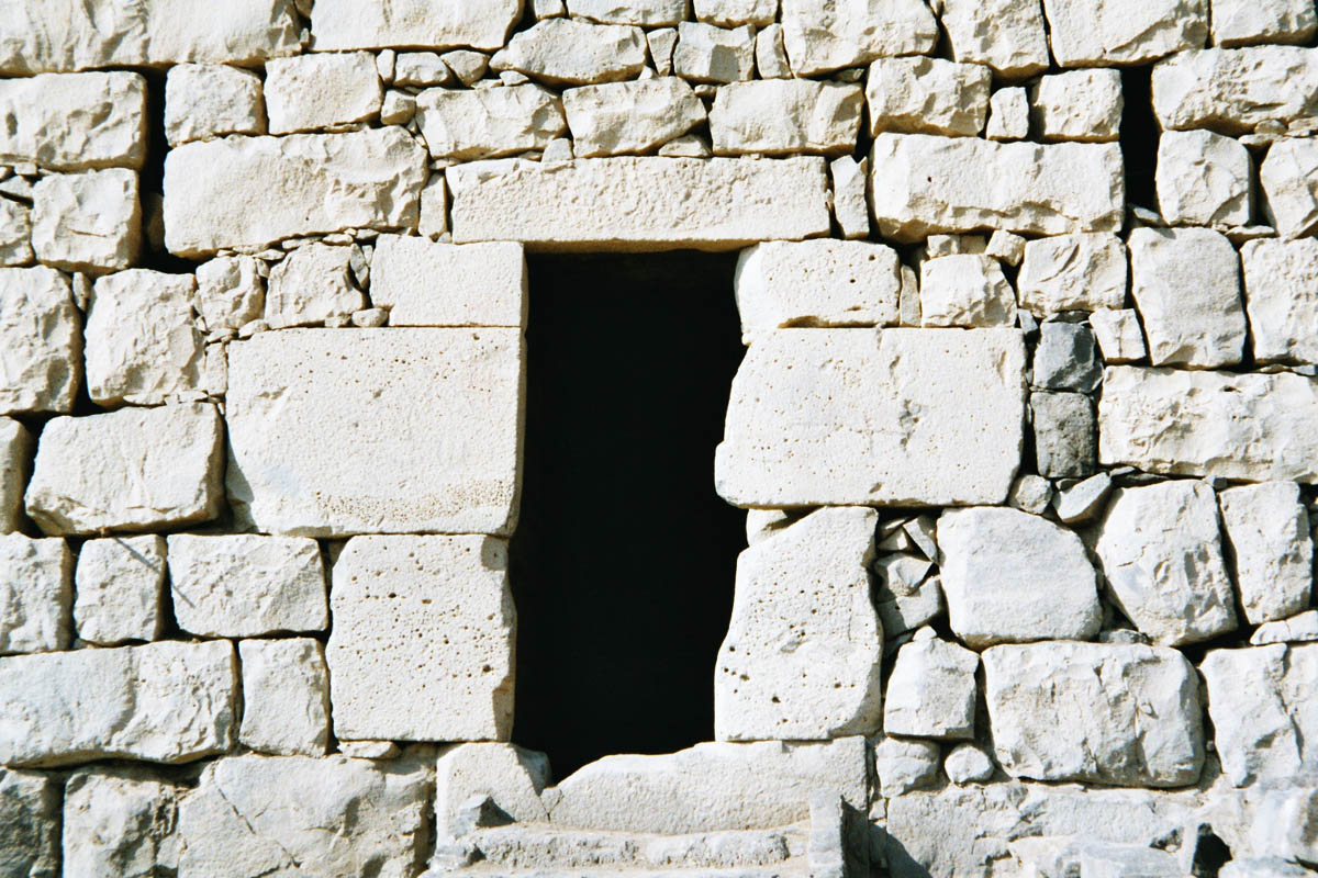 Schwarzer Eingang Qal'al Azraq, Jordanien