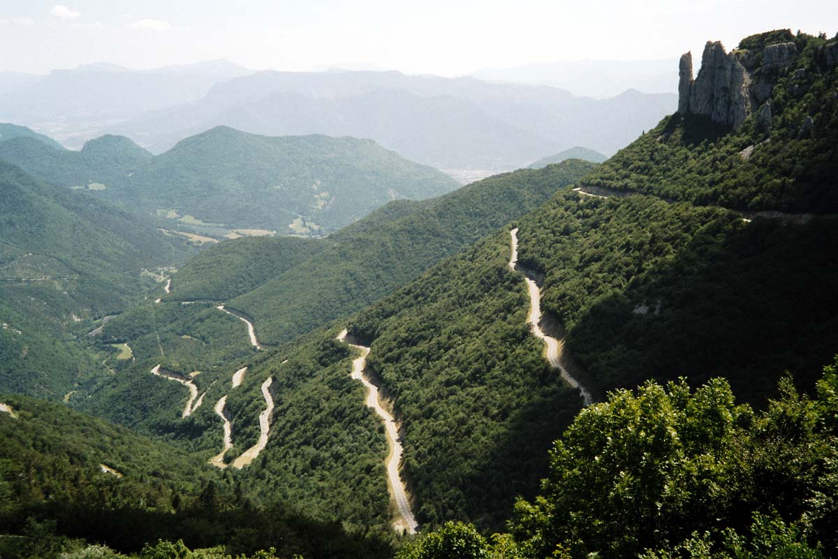 Blick auf die Sdrampe des Col de Rousset