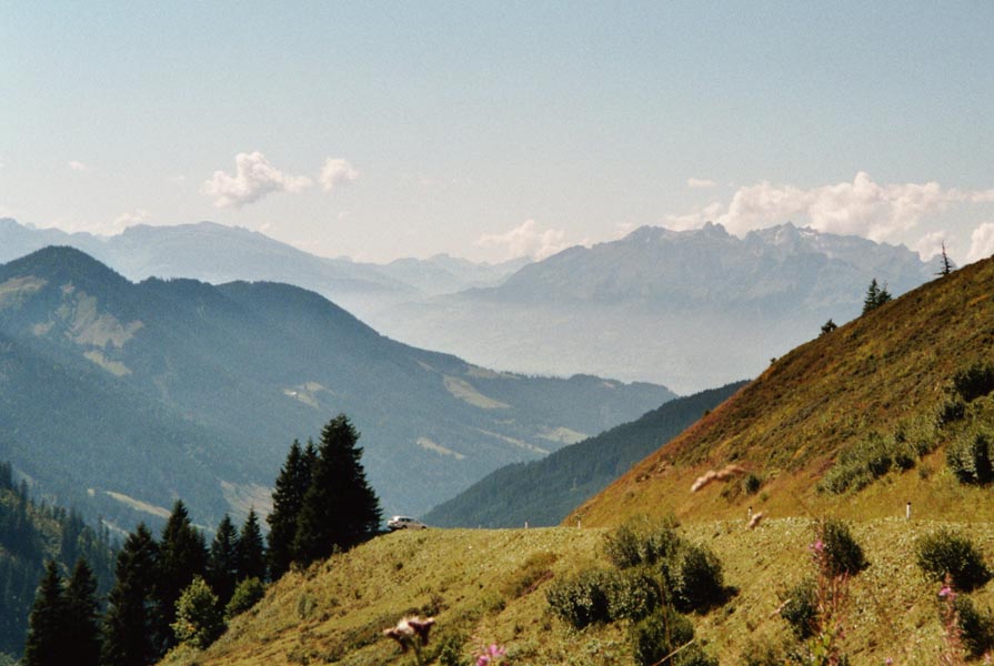 Blick bei der Auffahrt zum Furka-Joch