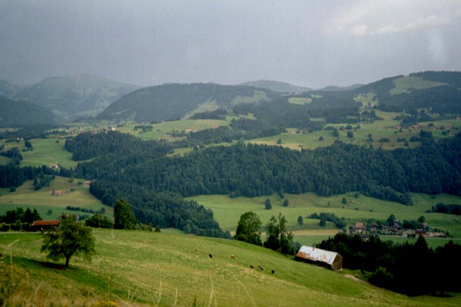 Blick ins Allgu bei Oberstaufen